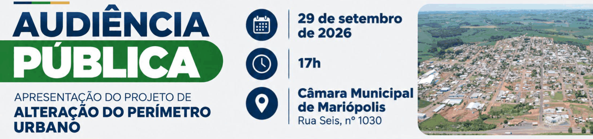 AUDIÊNCIA PÚBLICA APRESENTAÇÃO DOPROJETO DE ALTERAÇÃO0 DO PERÍMETRO URBANO
