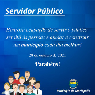 Dia do Servidor Público!